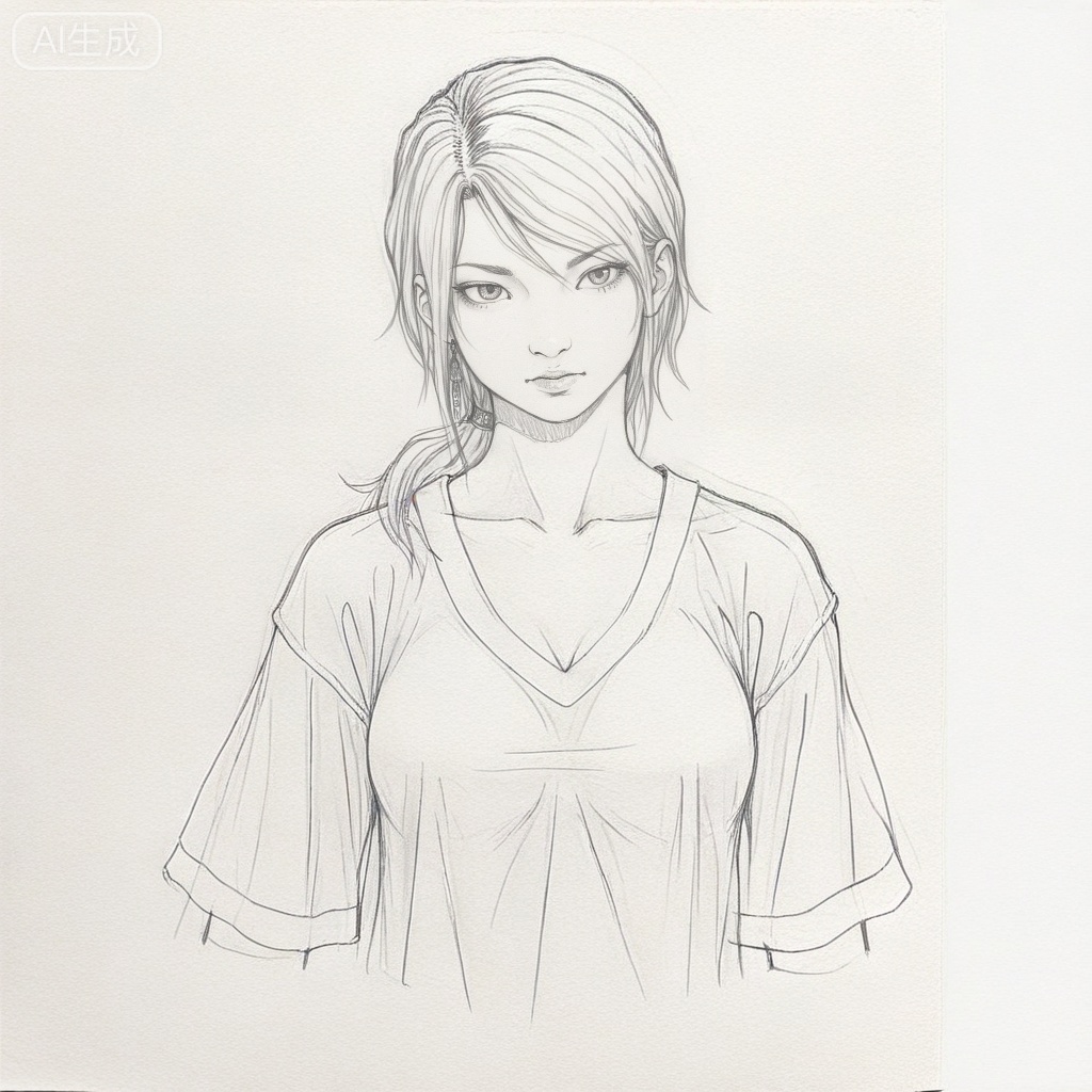 masterpiece, best quality,solo,white background,simple_background,artist:houcuogu,houcuogu_style,monochrome,traditional media,sketch
