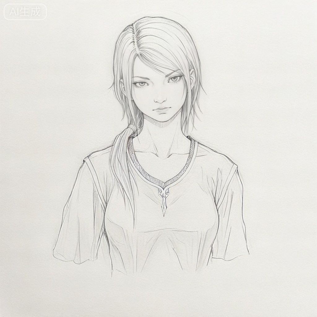 masterpiece, best quality,solo,white background,simple_background,artist:houcuogu,houcuogu_style,monochrome,traditional media,sketch
