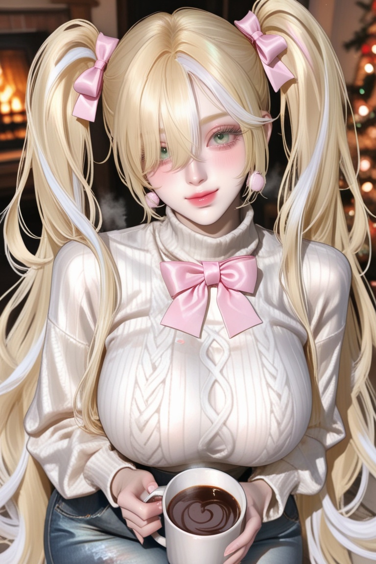 1 woman with very long hair,  big eyes,  Jade green eyes on Tensor.Art