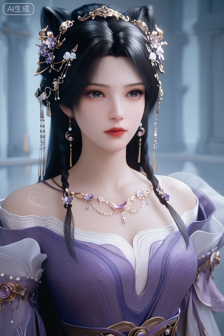 score_9_up,score_8_up,score_7_up,Expressiveh,illustration,CG, 
JZY,1girl, solo, long hair, black hair, hair ornament, dress, jewelry, closed mouth, upper body, braid, flower, earrings, necklace, expressionless, hair rings, realistic, red lips,,
 highly detailed,ultra-high resolution,32K UHD,sharp focus,best-quality,masterpiece,unconventional supreme masterpiece,masterful details,temperate atmosphere,with a high-end texture,in the style of fashion photography,Dynamic Angle,