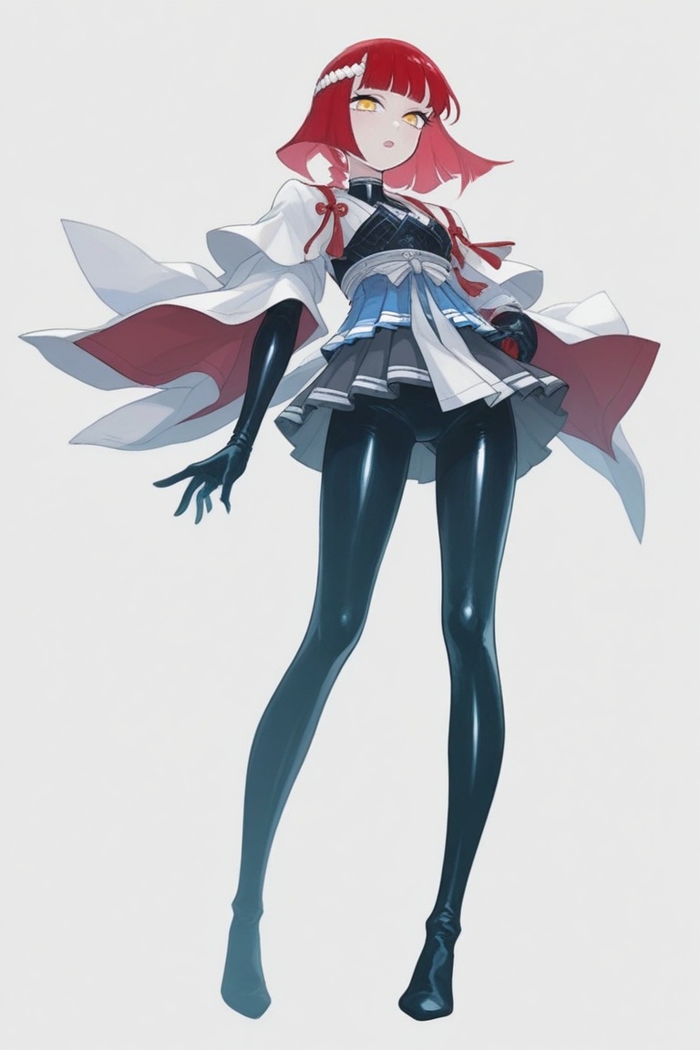 hibari_esashi,  red hair,  yellow eyes on Tensor.Art