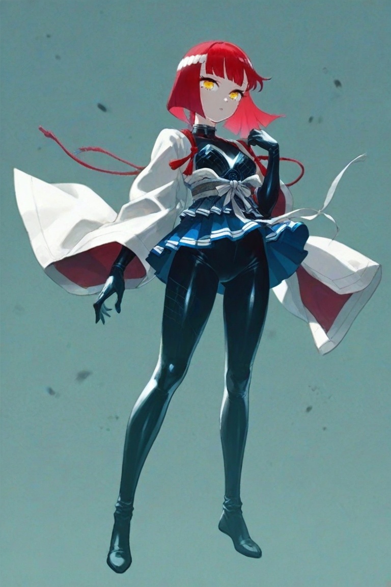 hibari_esashi,  red hair,  yellow eyes on Tensor.Art