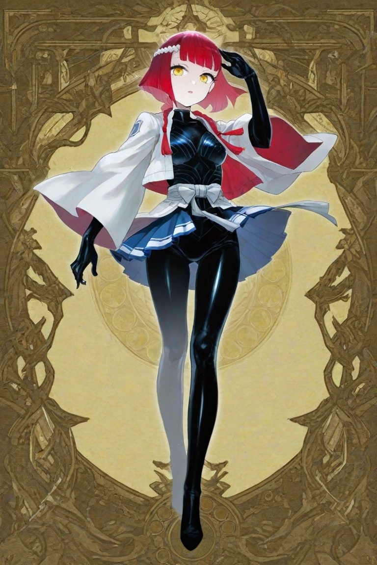 hibari_esashi,  red hair,  simgle braid on Tensor.Art