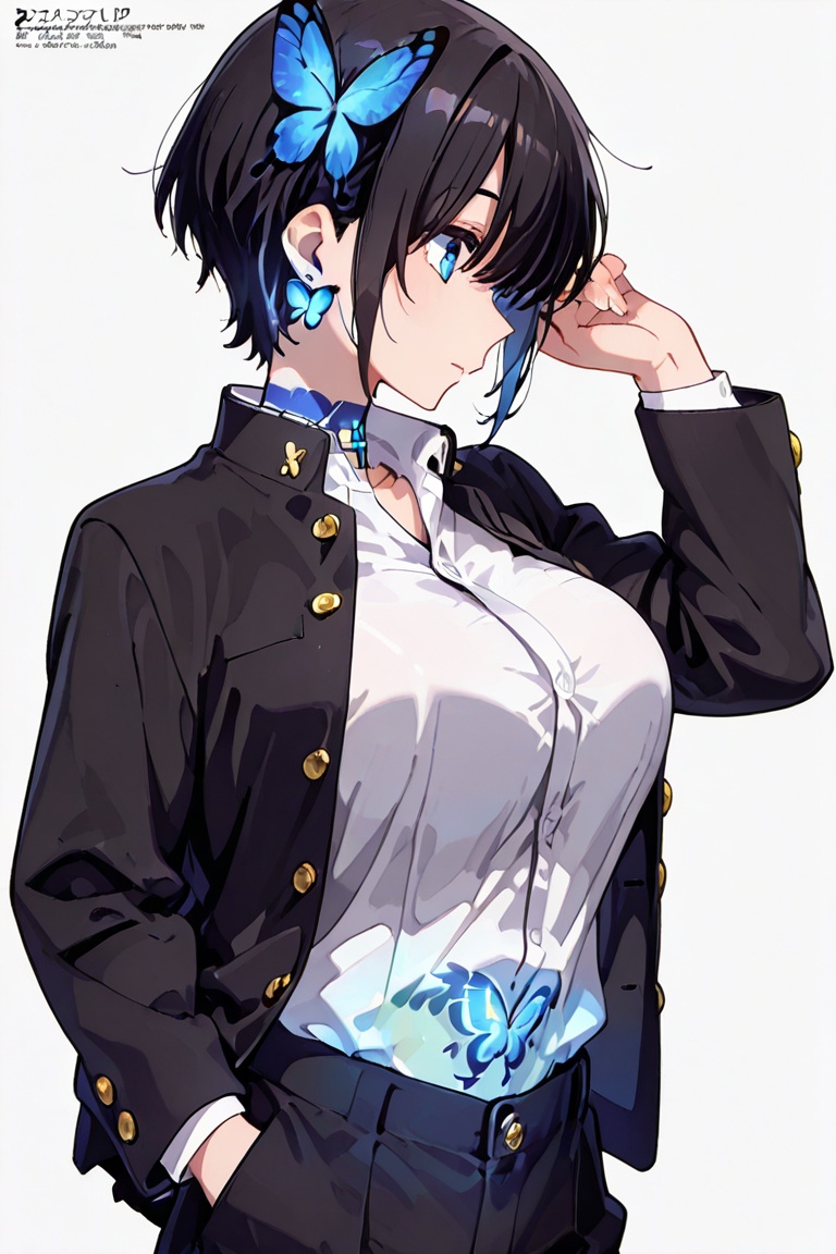 Kiyoka-chan,  Hair over eyes,  Blue eyes_red dots on Tensor.Art