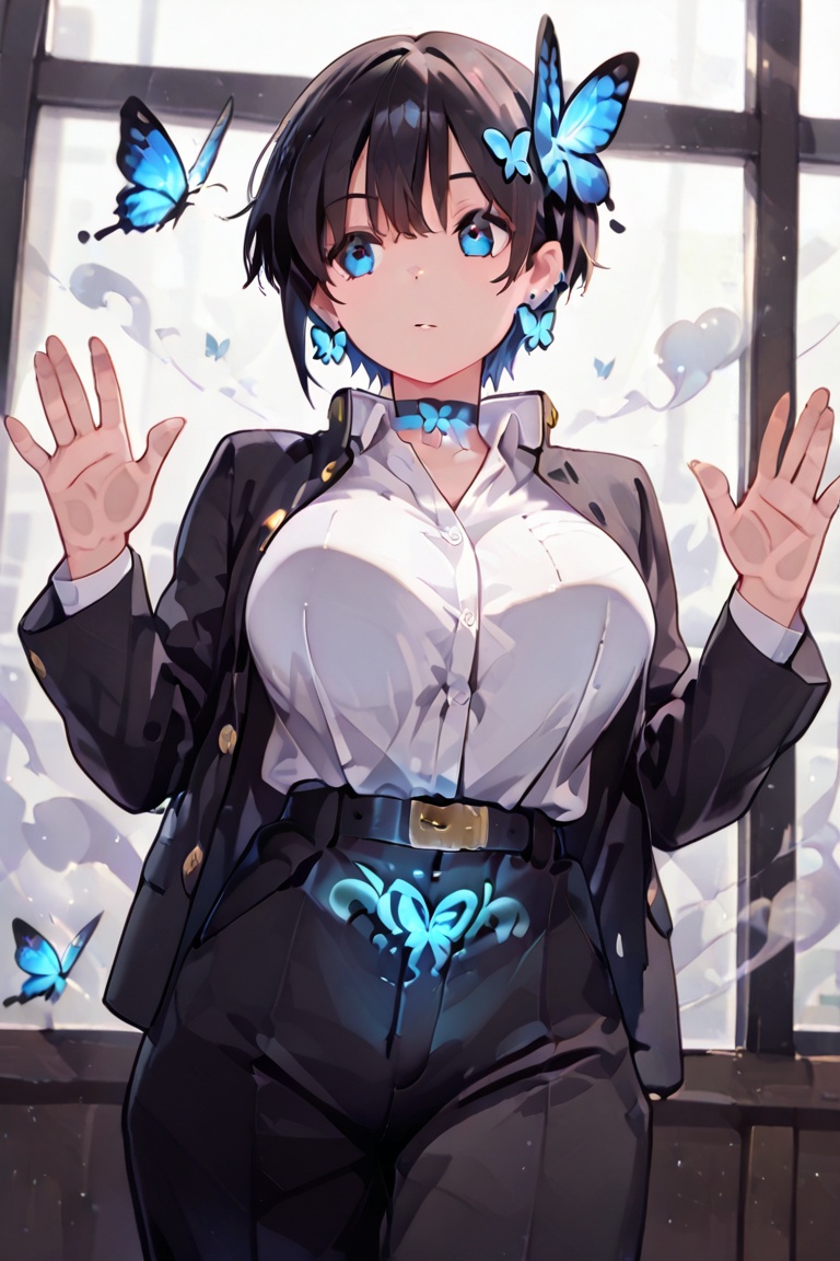 Kiyoka-chan,  Hair over eyes,  Blue eyes_red dots on Tensor.Art