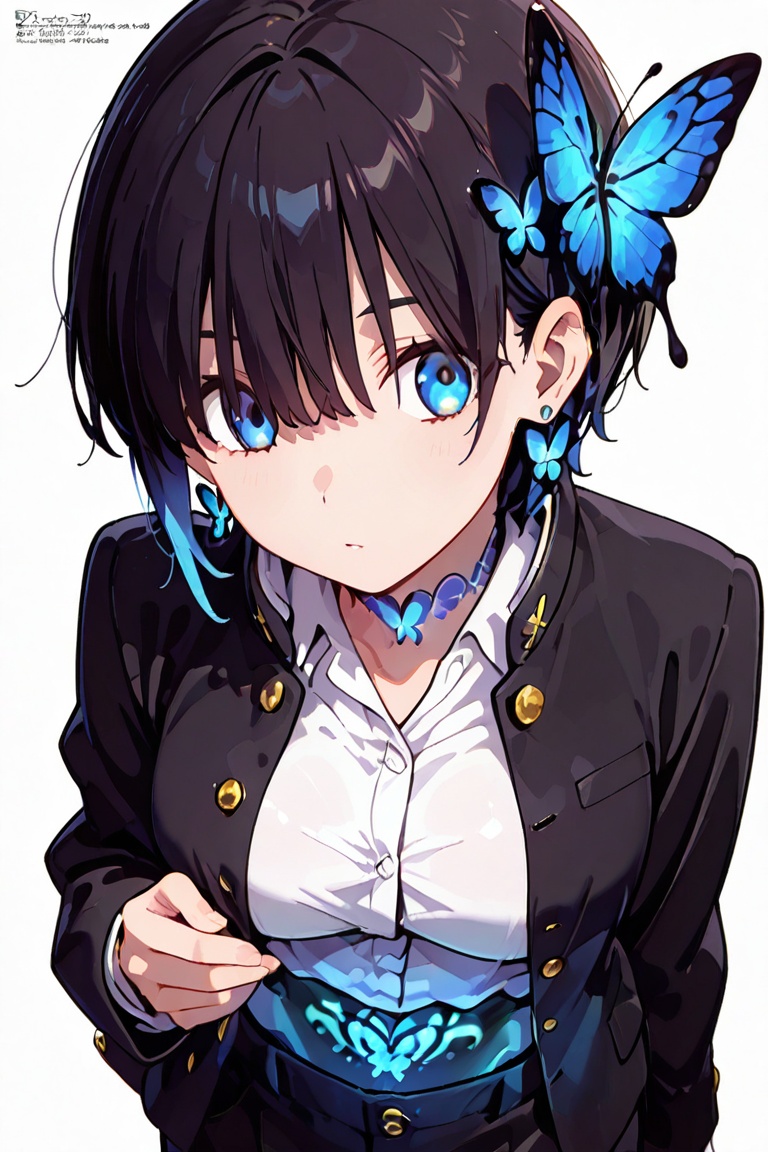 Kiyoka-chan,  Hair over eyes,  Blue eyes_red dots on Tensor.Art