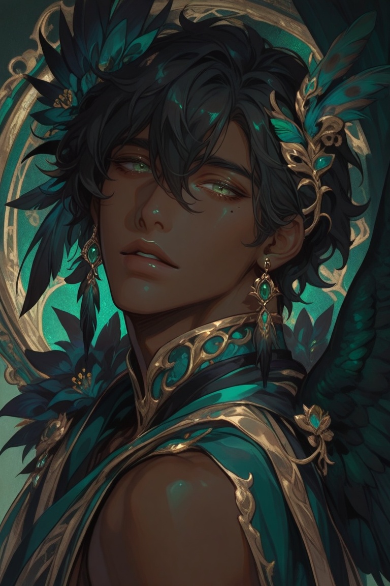 solo,  looking at viewer,  short hair on Tensor.Art