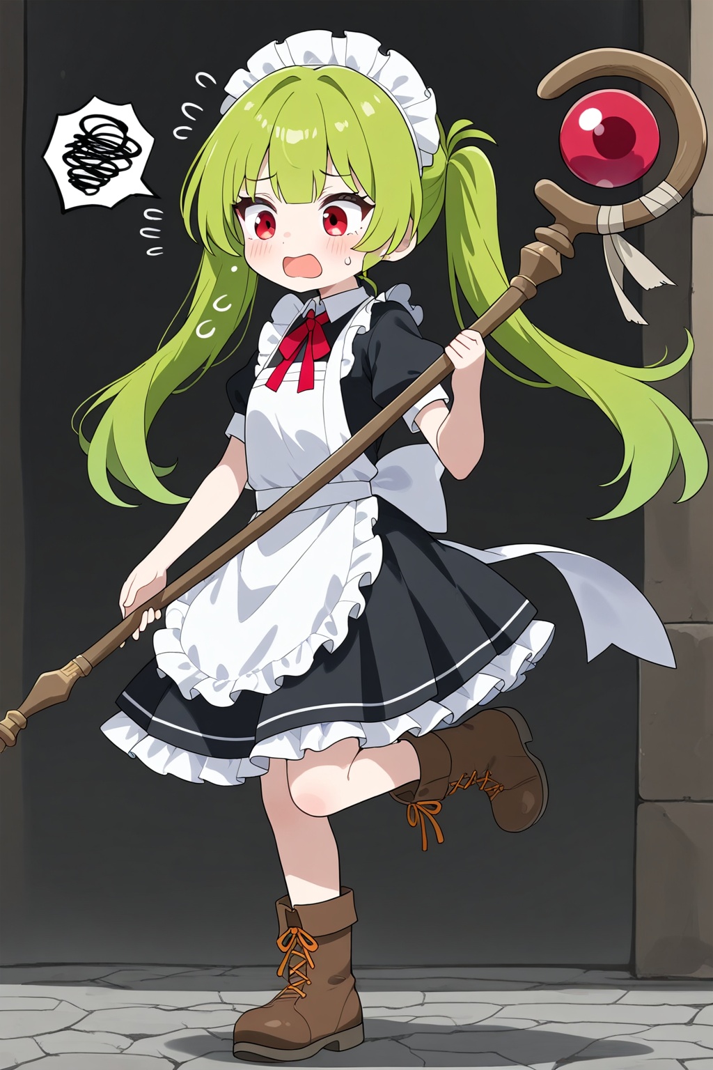 frills,  staff,  bangs on Tensor.Art
