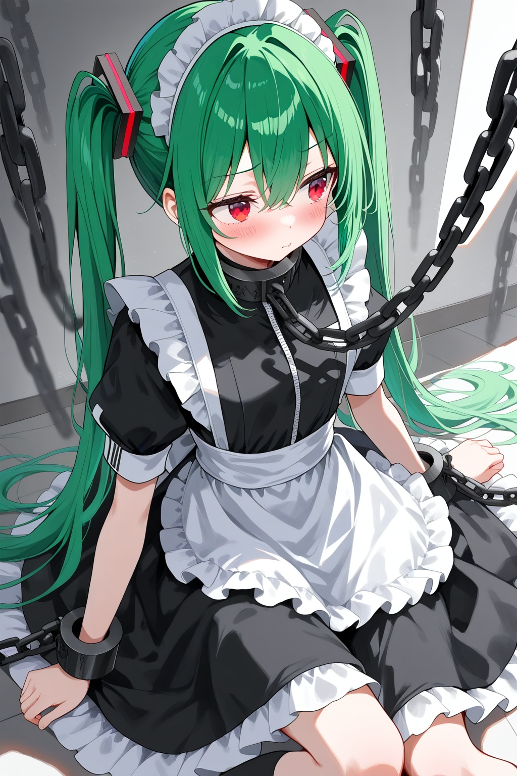 closed mouth,  looking away,  frills on Tensor.Art