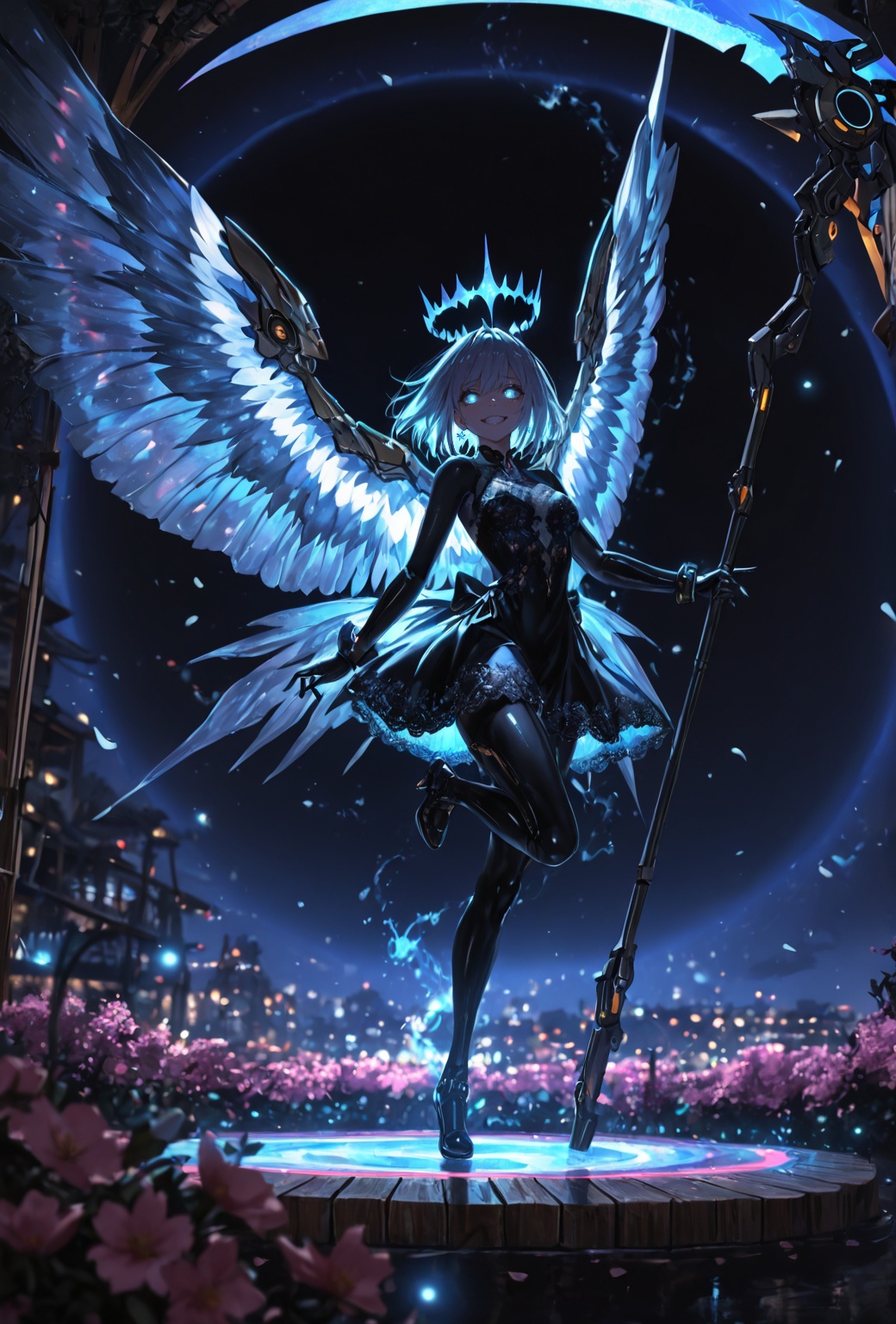 doll-sized humanoid,  translucent nanite skin,  fractal glowing eyes on Tensor.Art