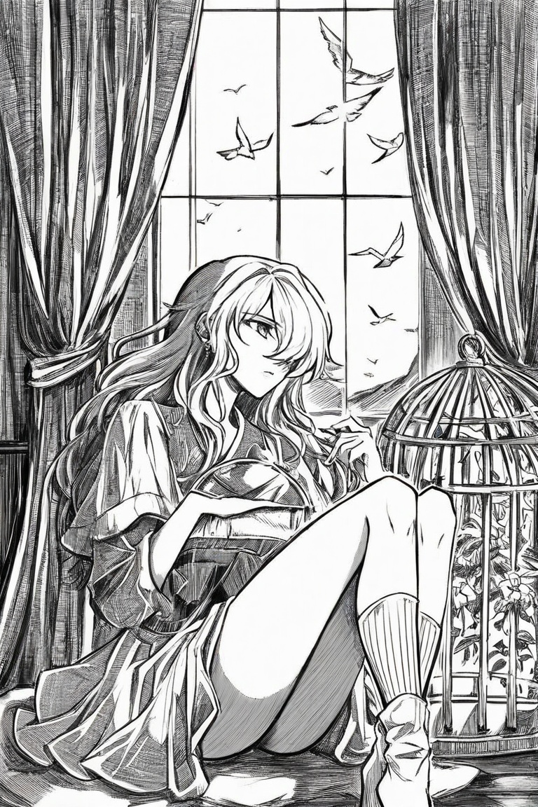 1girl,  solo,  holding on Tensor.Art