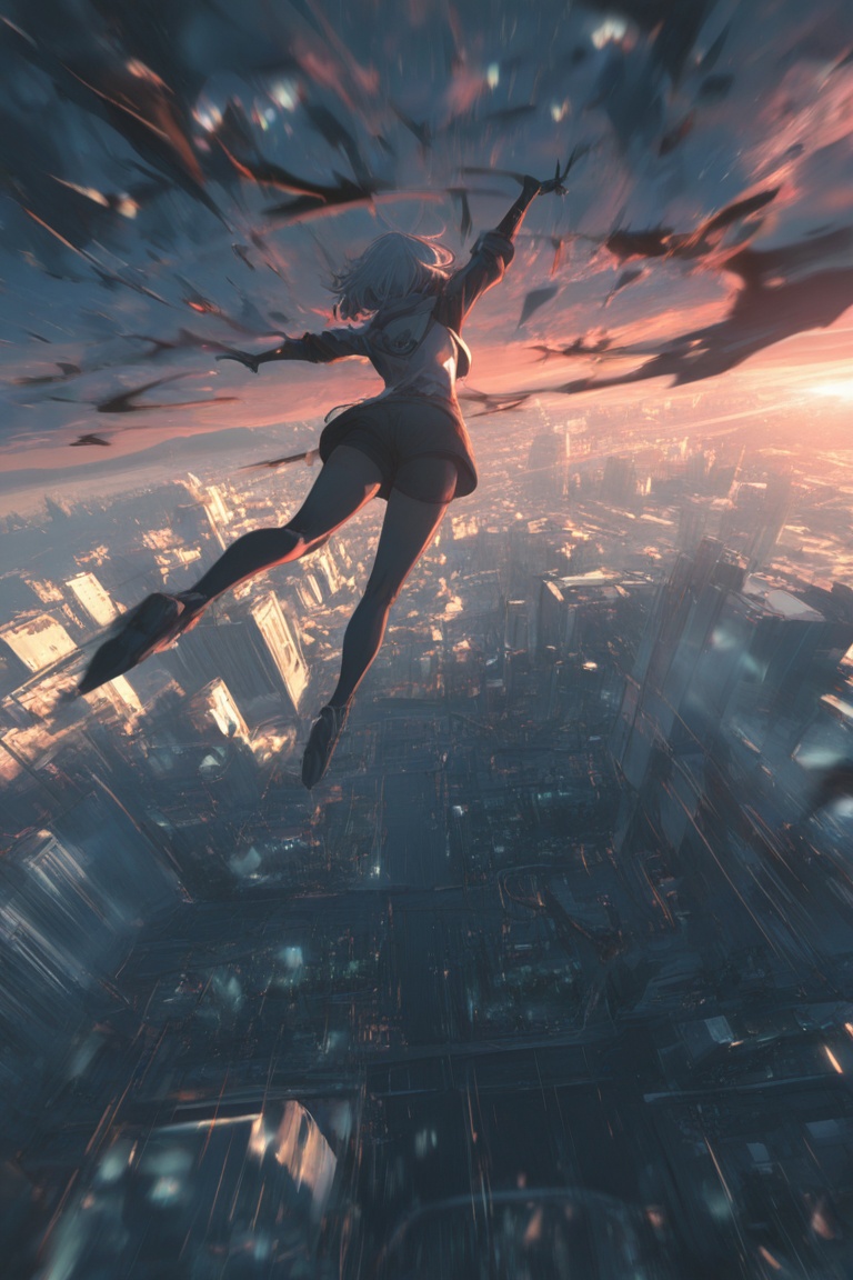 1girl,  dynamic pose,  scenery on Tensor.Art