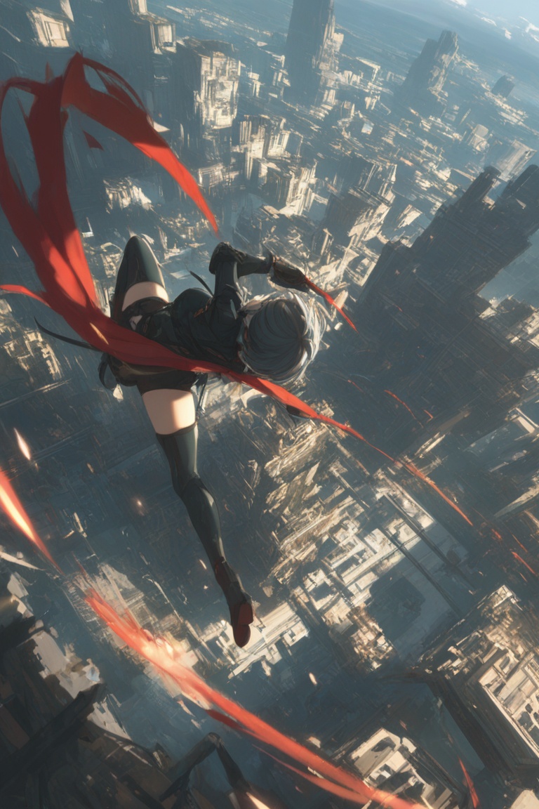 1girl,  dynamic pose,  scenery on Tensor.Art