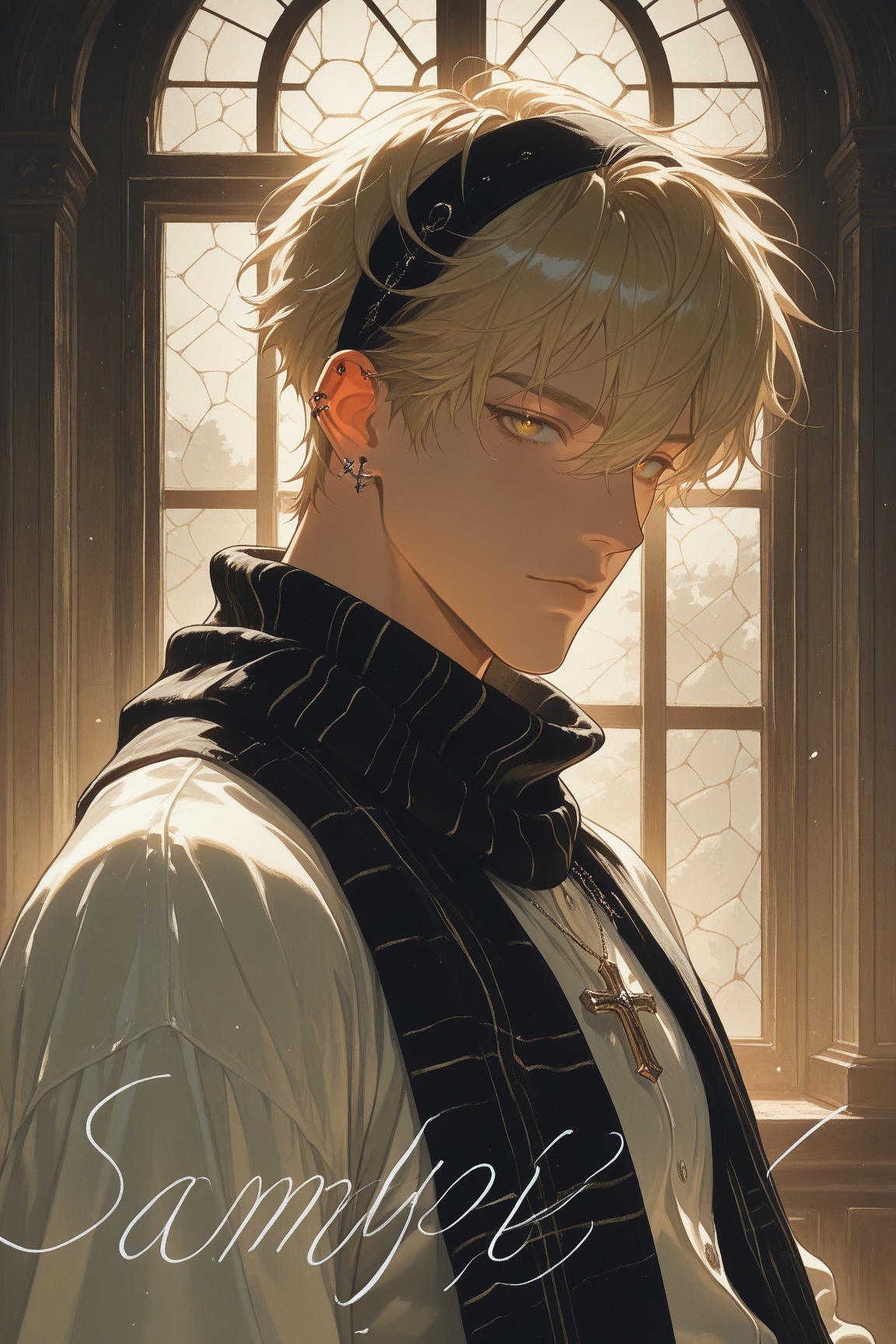 solo,  looking at viewer,  short hair on Tensor.Art