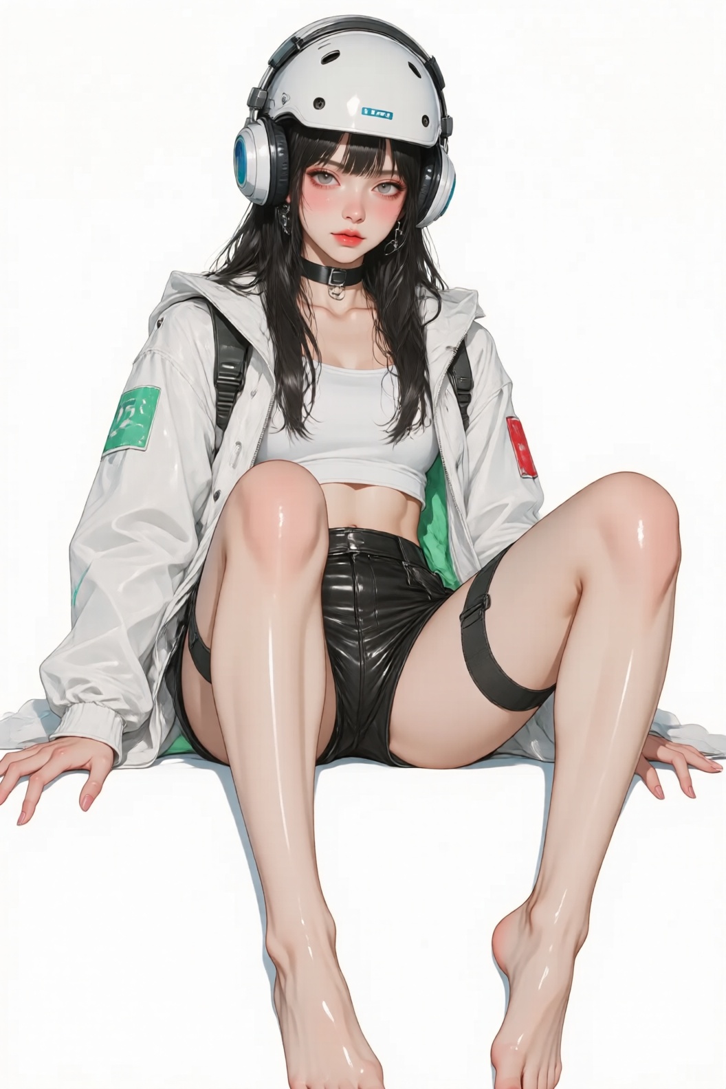 一位年轻女子,  皮肤白皙,  长长的黑发 on Tensor.Art