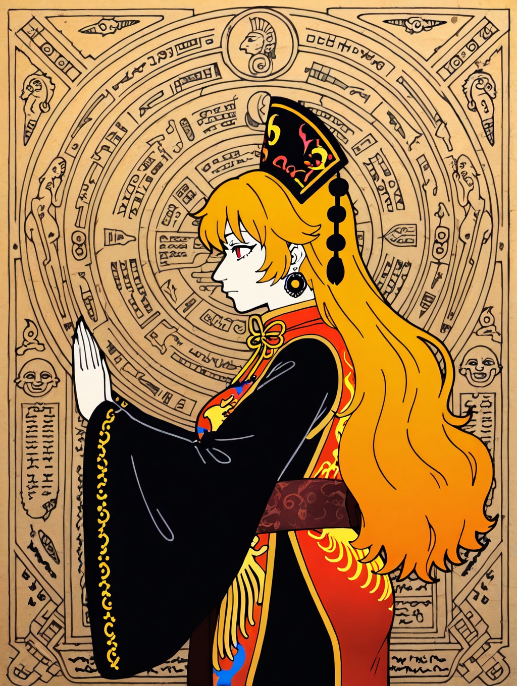 masterpiece,  best quality,  hieroglyphics on Tensor.Art