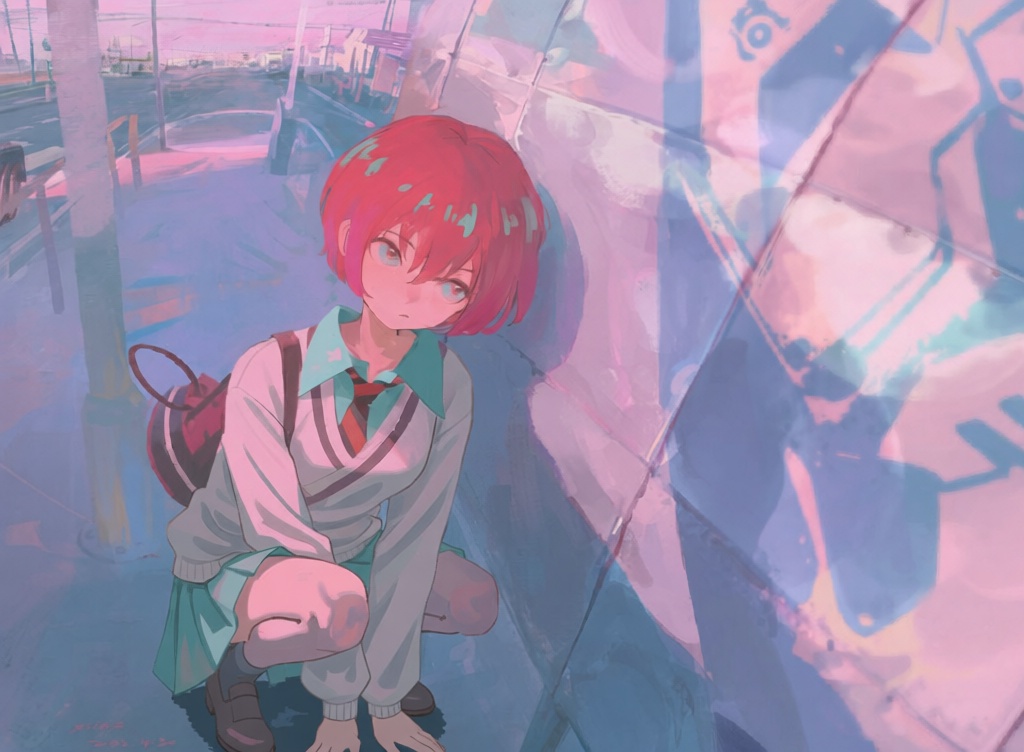 make the anime girl crouch down on Tensor.Art