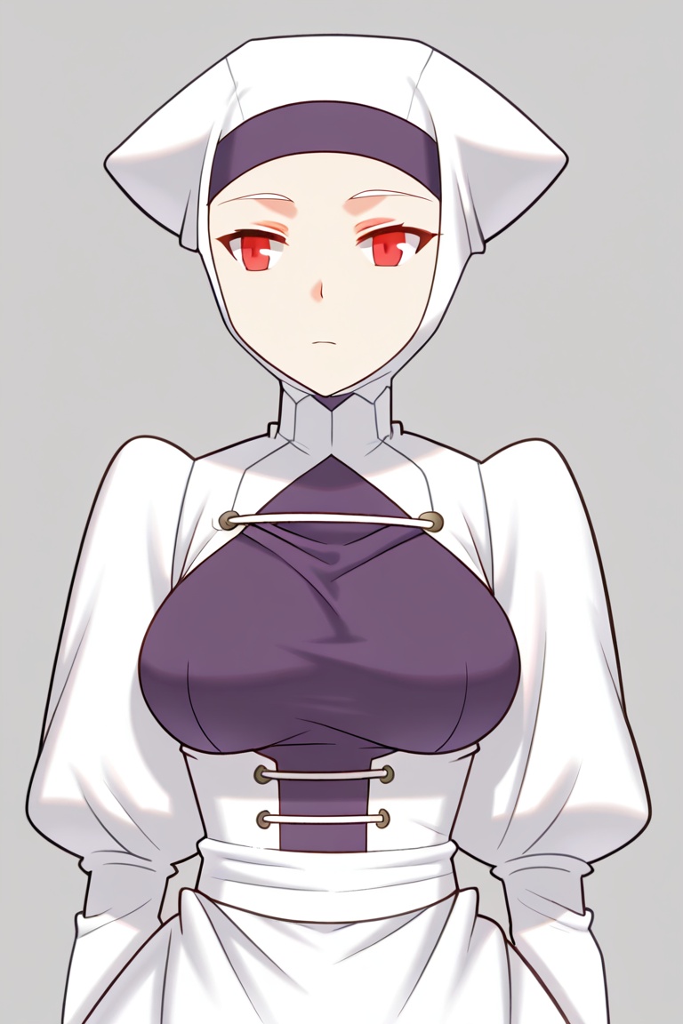 sella,  red eyes,  white dress on Tensor.Art