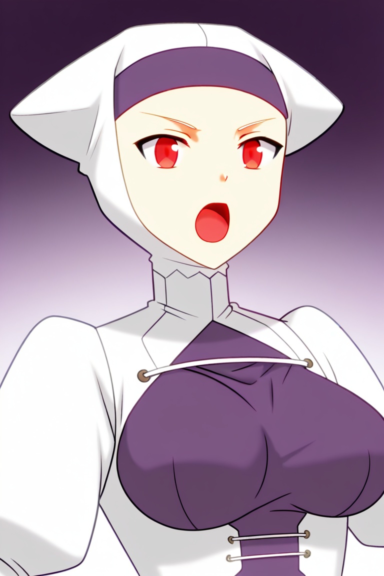 sella,  red eyes,  white dress on Tensor.Art