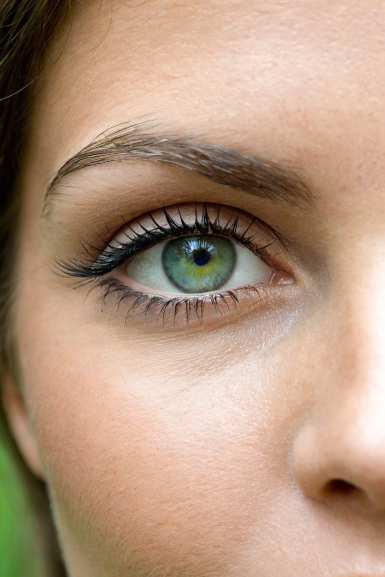 close up,  woman,  green eyes on Tensor.Art