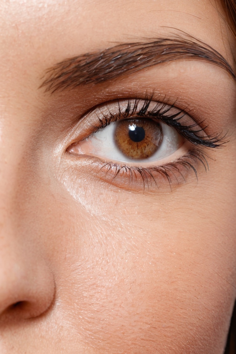 close up,  woman,  brown eyes on Tensor.Art