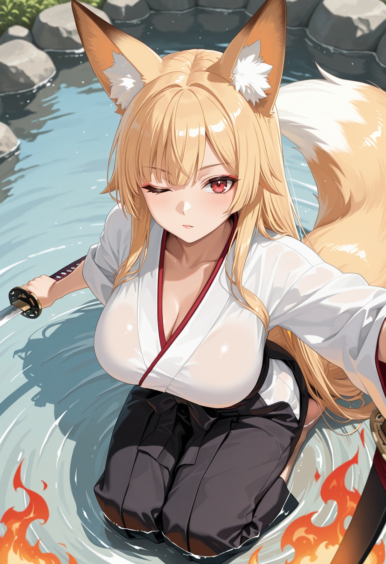 1girl,  animal ears,  tail on Tensor.Art