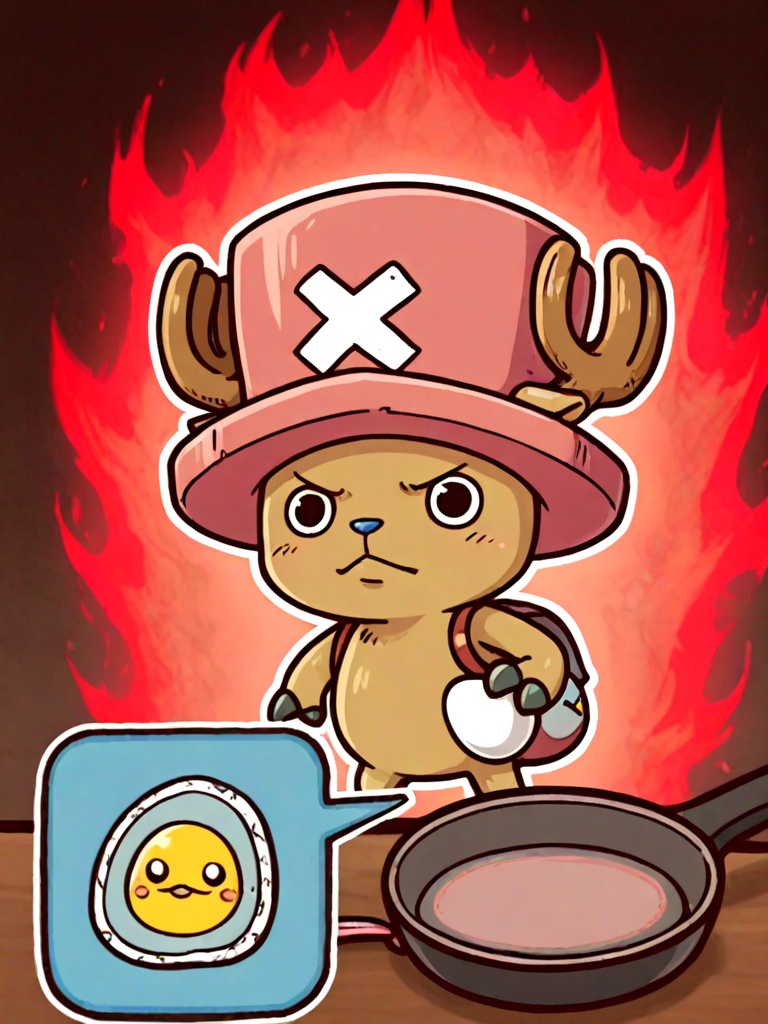 narumonoka,  holding egg,  tony tony chopper on Tensor.Art