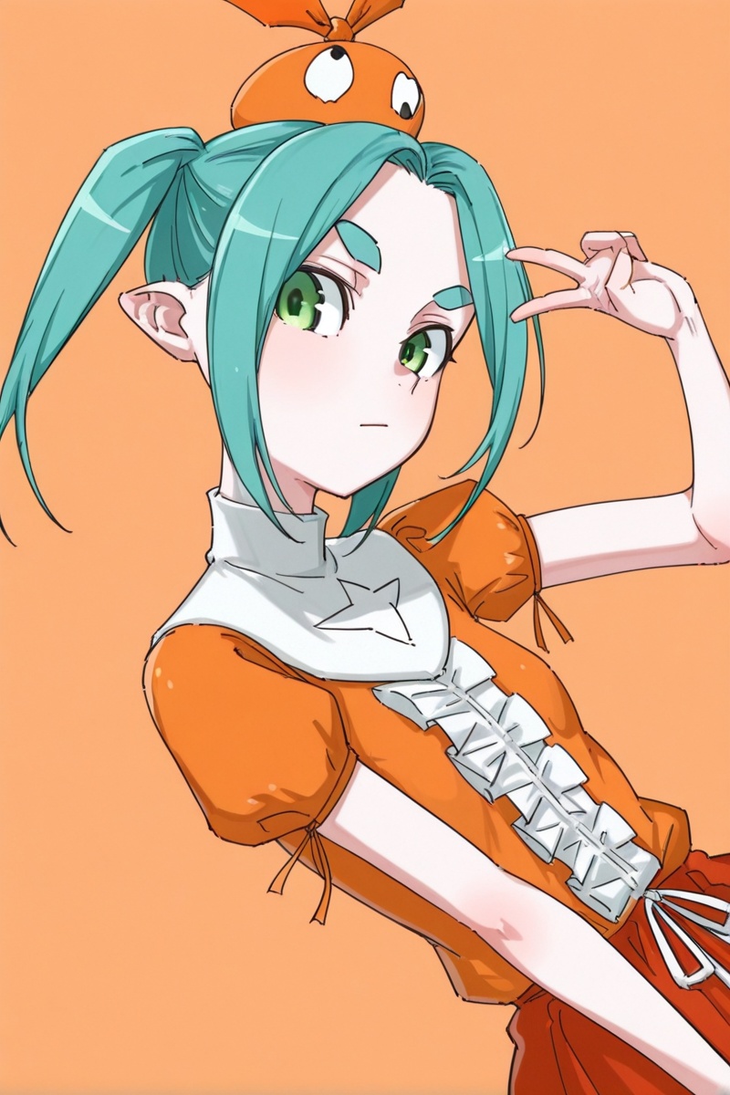 nrtst,  1girl,  green eyes on Tensor.Art