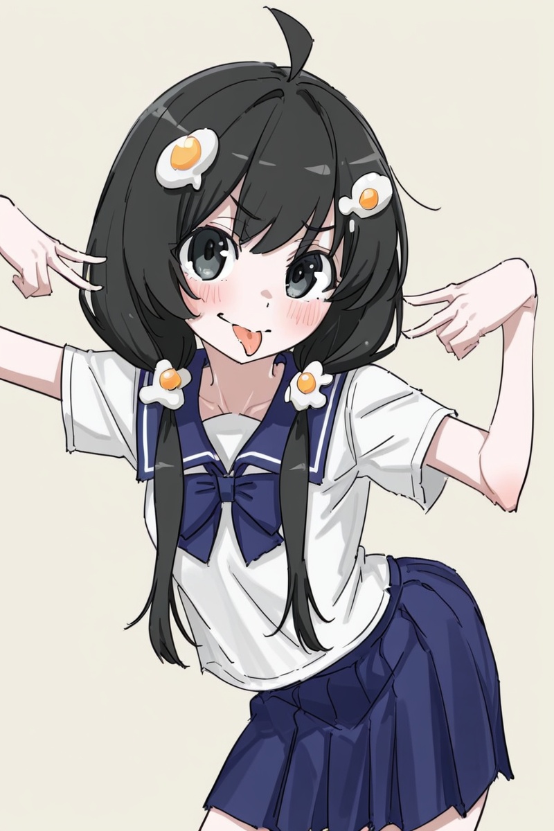 nrtst,  1girl,  egg hair ornament on Tensor.Art