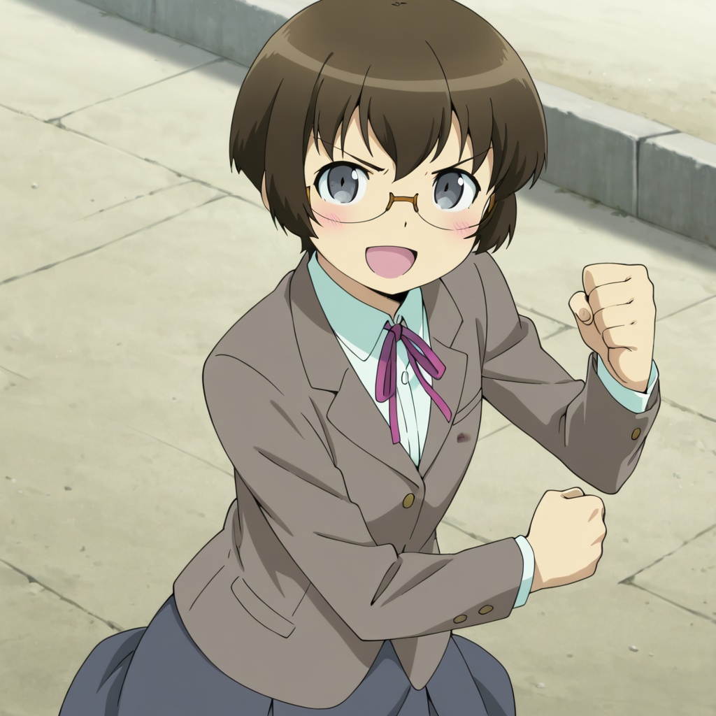 Tamaura manami (Oreimo),  gray eyes,  brown hair on Tensor.Art