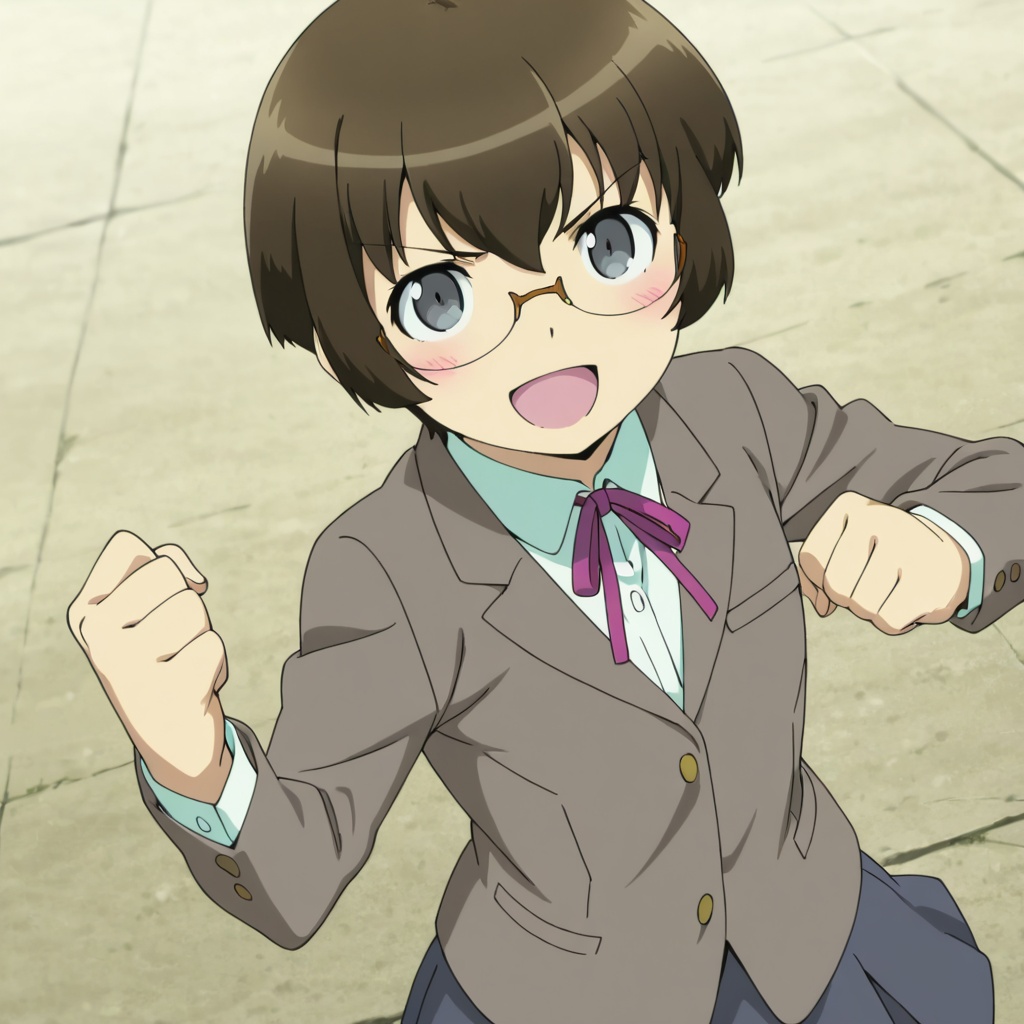 Tamaura manami (Oreimo),  gray eyes,  brown hair on Tensor.Art