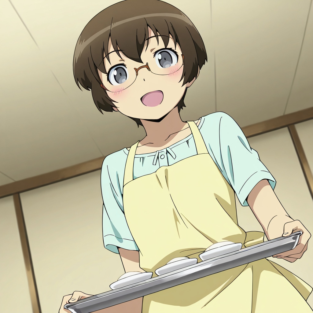 Tamaura manami (Oreimo),  gray eyes,  brown hair on Tensor.Art