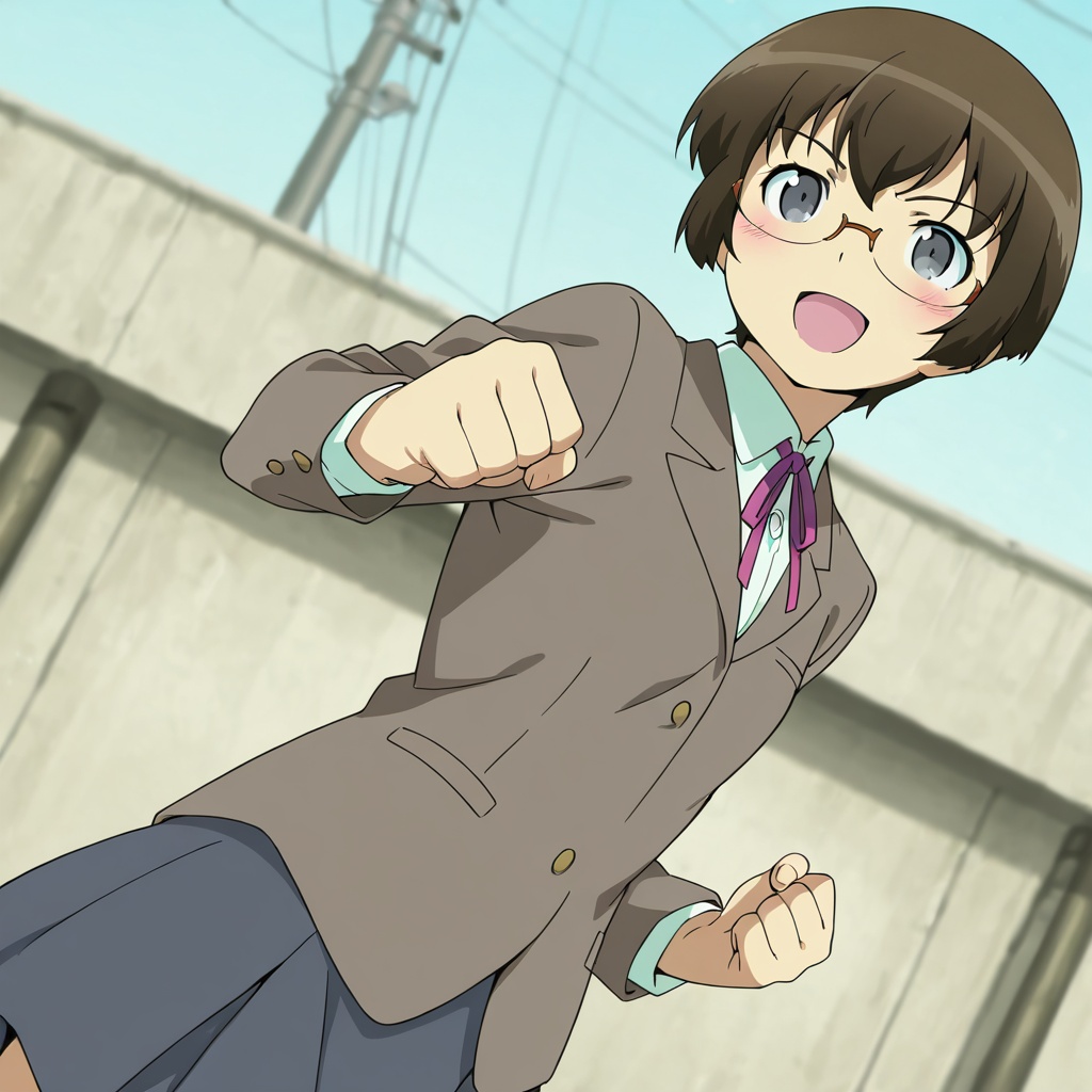Tamaura manami (Oreimo),  gray eyes,  brown hair on Tensor.Art