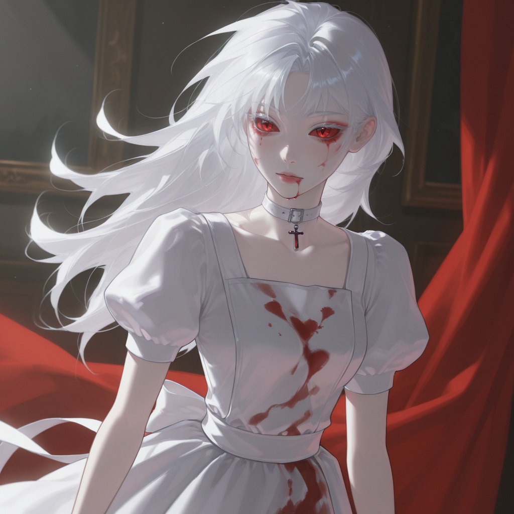 Blood,  Pixie_eyelashes,  Cute girl on Tensor.Art