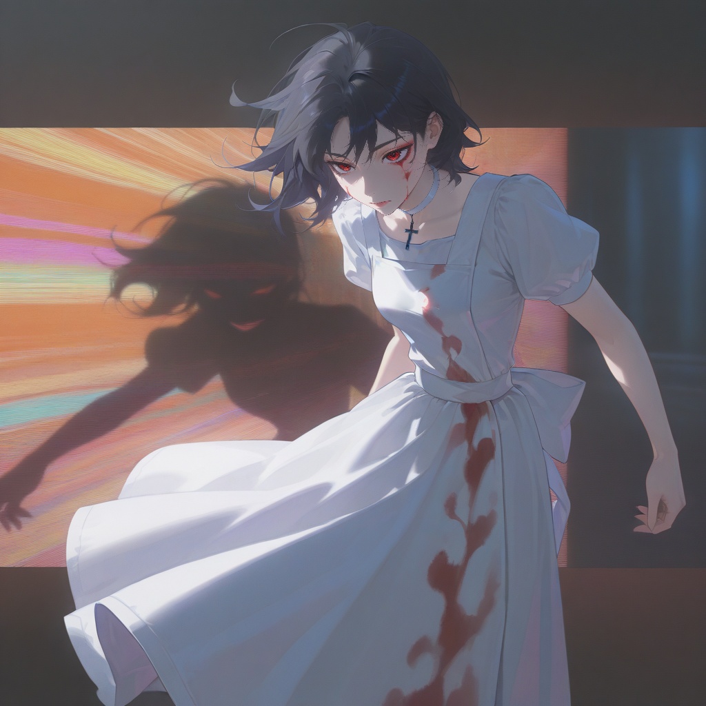AliceDressReturn,  white_dress,  short_puff_sleeves on Tensor.Art