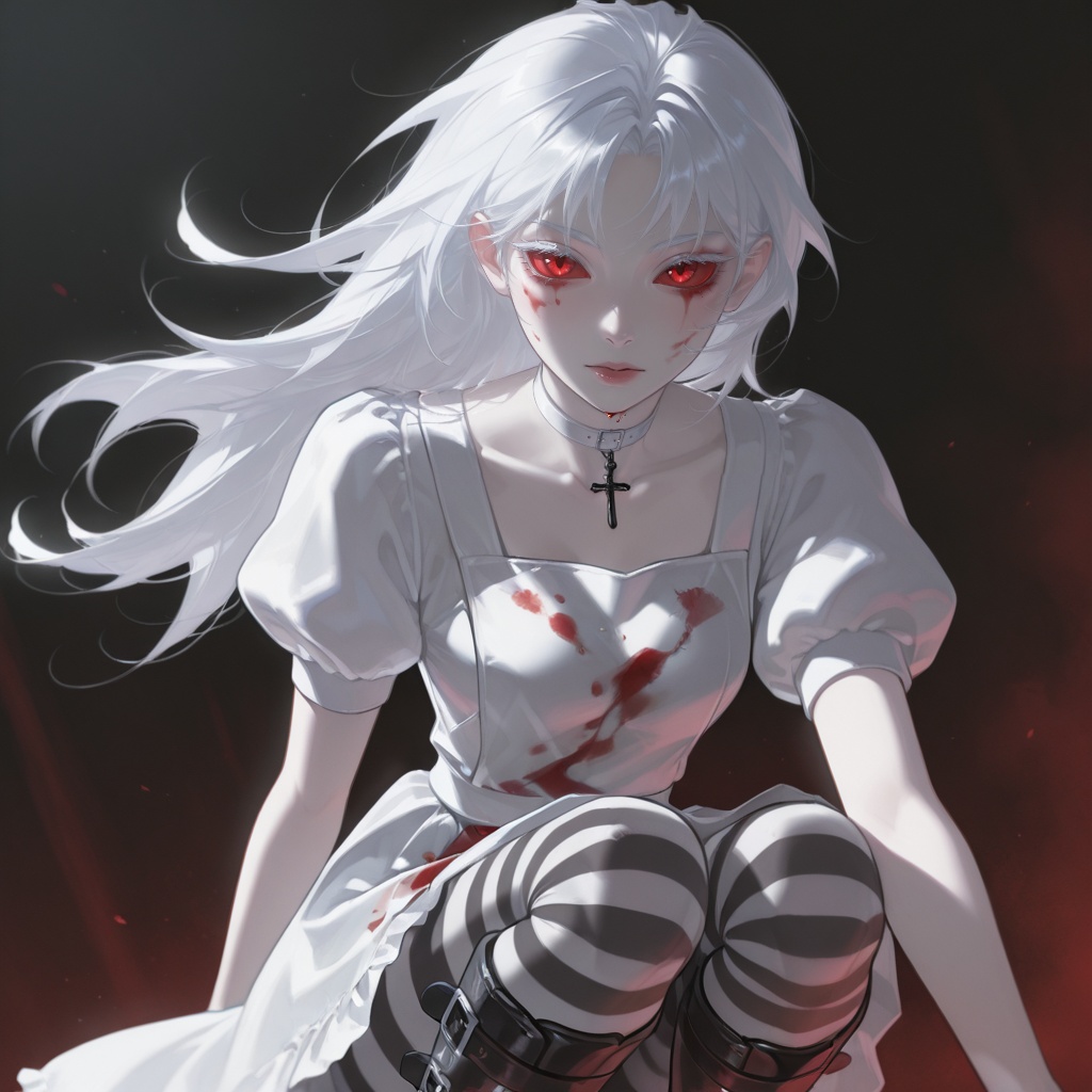 Blood,  Pixie_eyelashes,  Cute girl on Tensor.Art