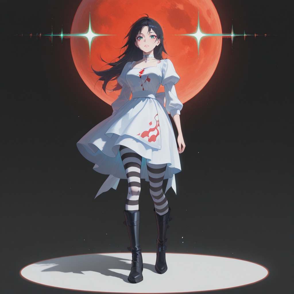 AliceDressReturn,  white_dress,  short_puff_sleeves on Tensor.Art