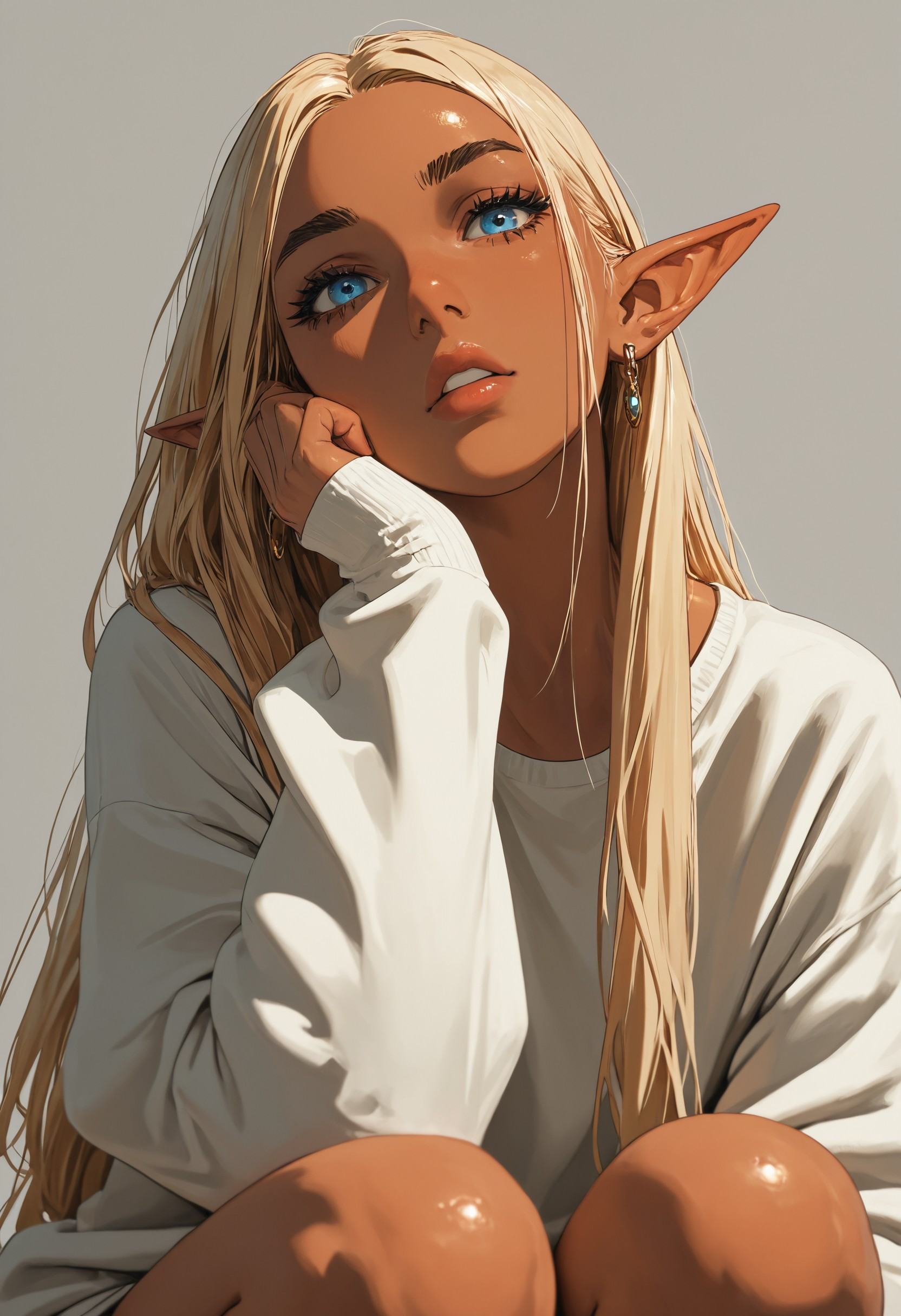 1girl,  solo,  pointy_ears on Tensor.Art