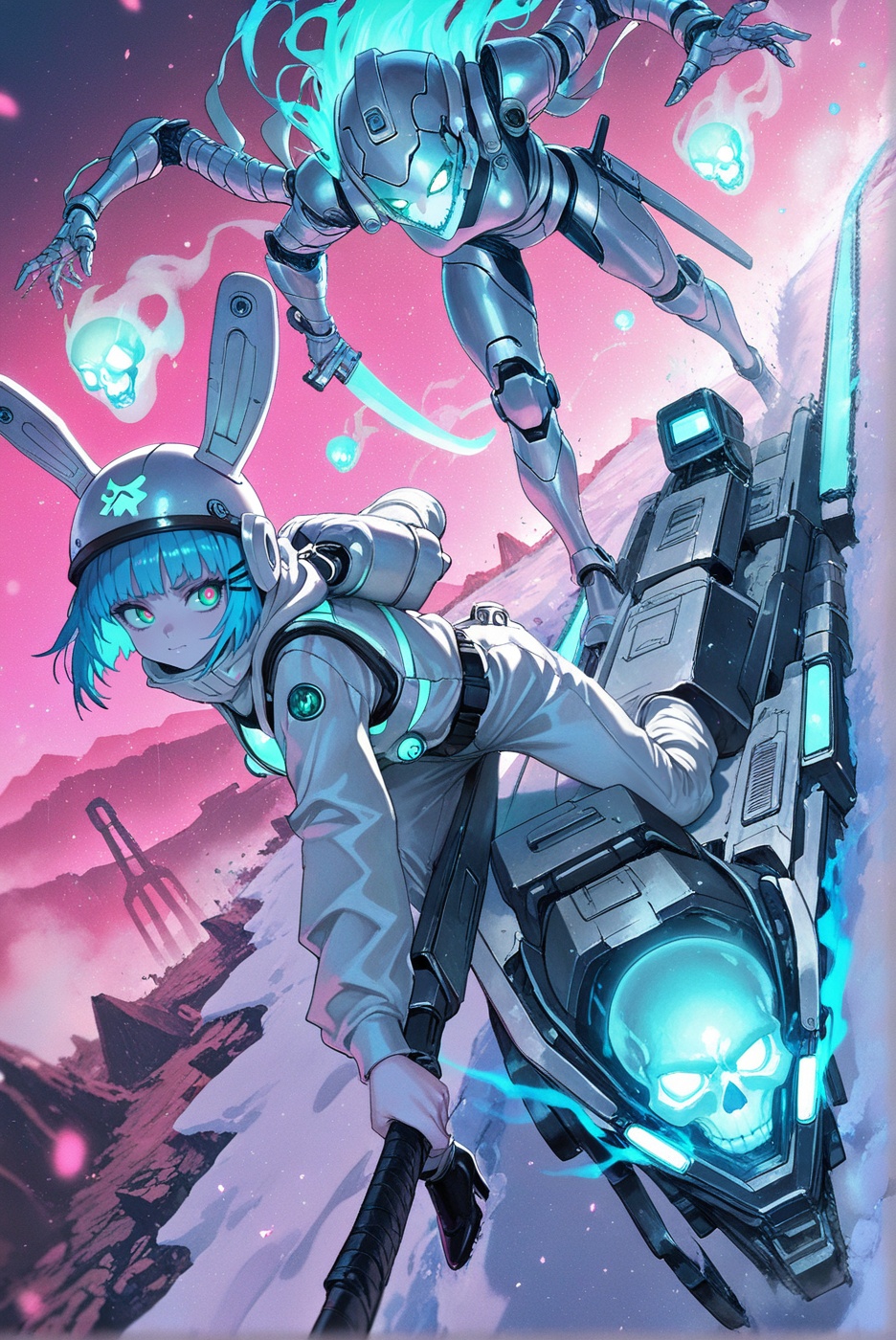 A masterpiece,  best-quality,  ultra-detailed surreal sci-fi–fantasy illustration blending SCI-FI × Ancient Egypt × Railwa...
