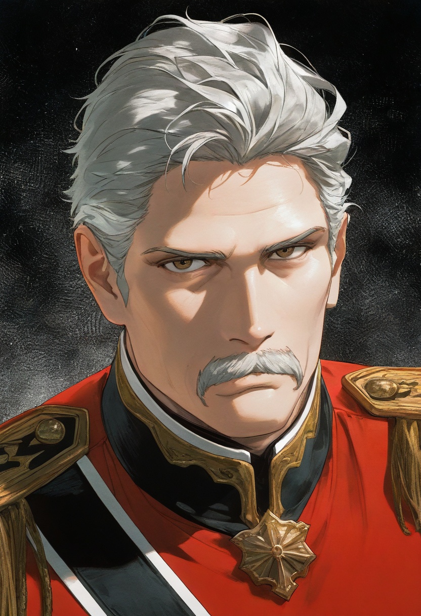 MaximilianVon-1male focus,  grey_MaximilianVon_hair,  grey_MaximilianVon_facial hair on Tensor.Art