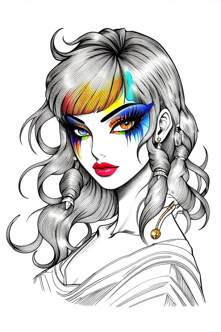 anime,  manga,  outline art on Tensor.Art