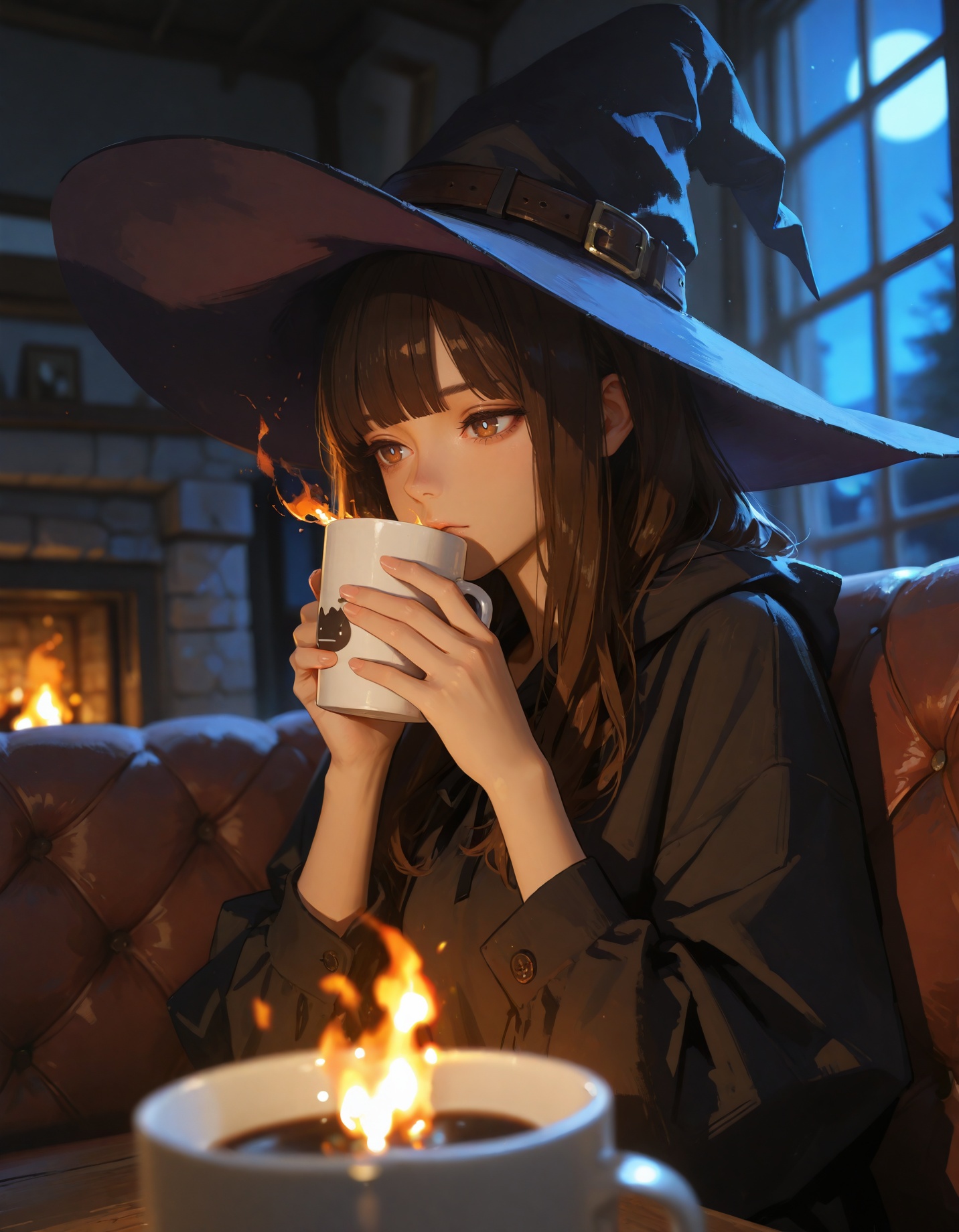 1girl,  solo,  witch hat on Tensor.Art