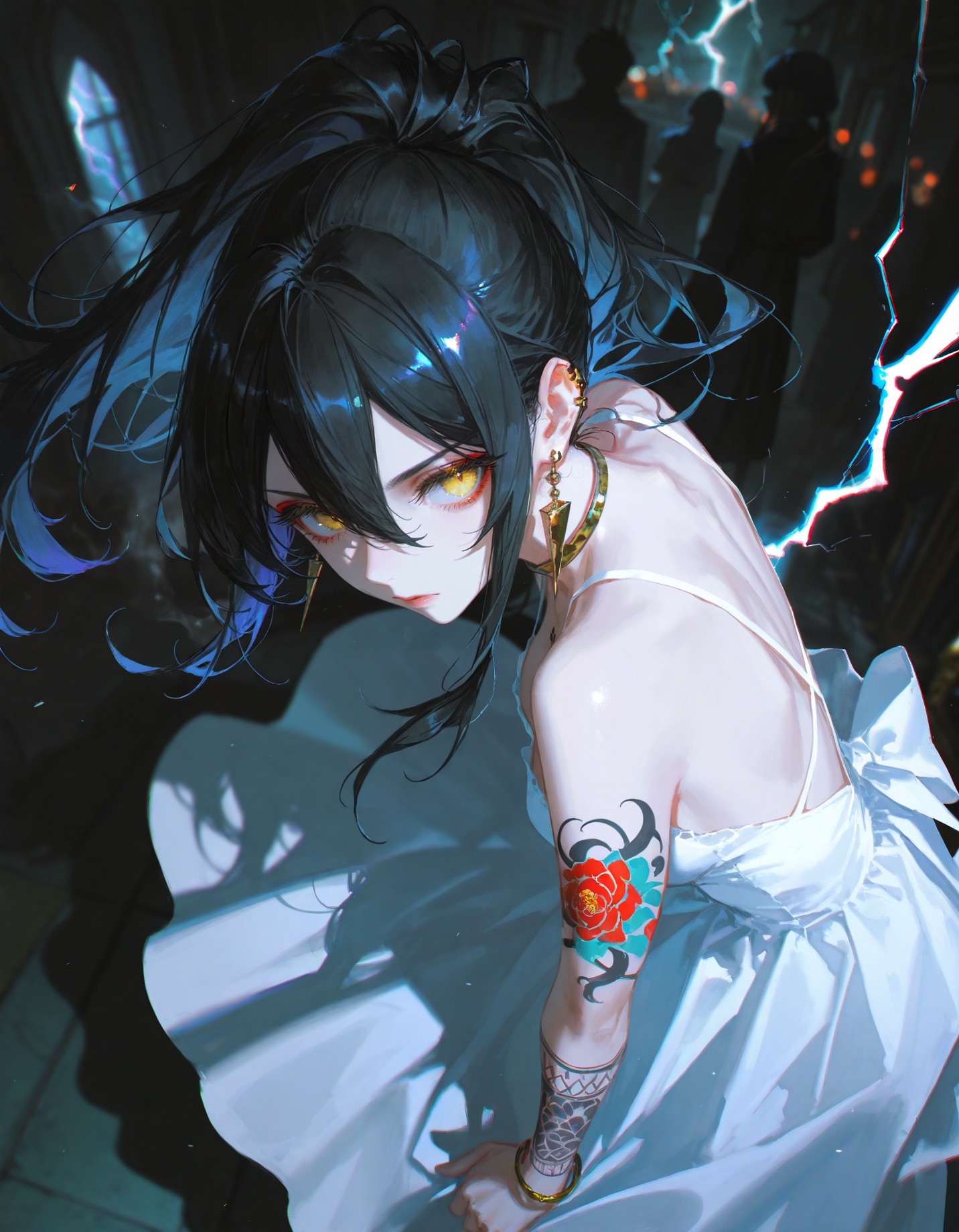 1girl,  long hair,  yellow eyes on Tensor.Art