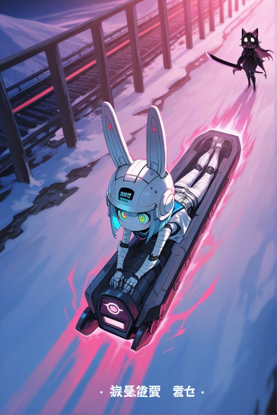 A masterpiece,  best-quality,  ultra-detailed surreal sci-fi–fantasy illustration blending SCI-FI × Ancient Egypt × Railwa...