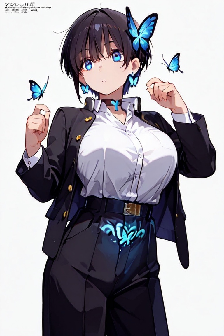 Kiyoka-chan,  Hair over eyes,  Blue eyes_red dots on Tensor.Art
