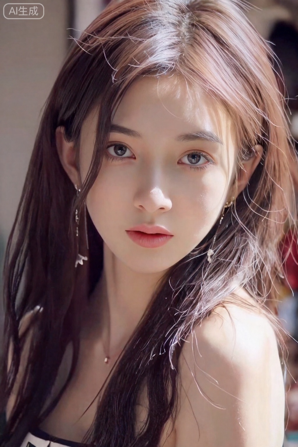 4k.,
画面聚焦于一位阳光下微醺的厚长发美女,发丝凌乱分离,半掩面容。背景营造静谧氛围,光线柔和勾勒头发轮廓,面部清晰,线条优美。表情细腻自然,眼神神秘,宛如大师经典之作,充满高级感。,萝御双修