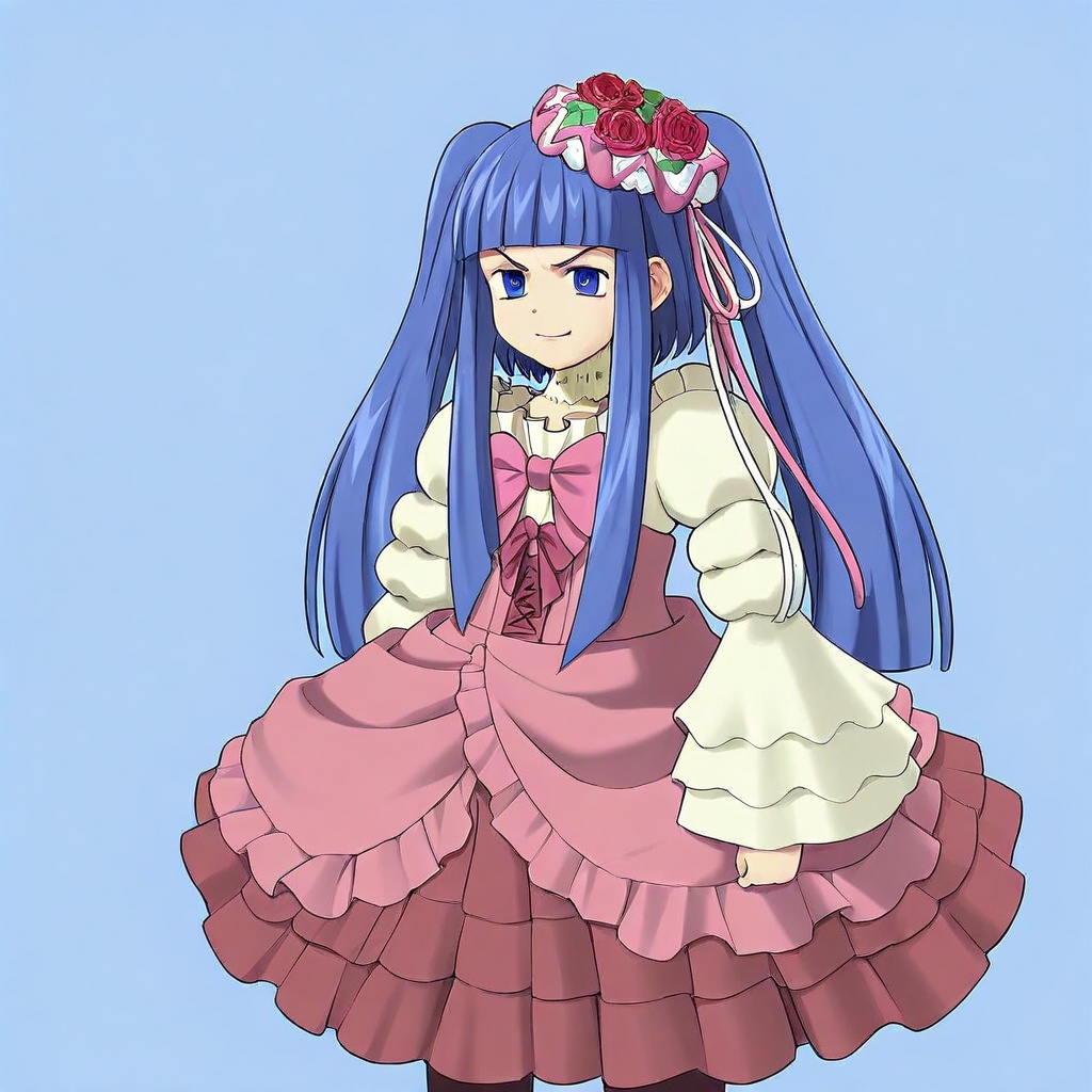 ferika,  blue eyes,  blue hair on Tensor.Art