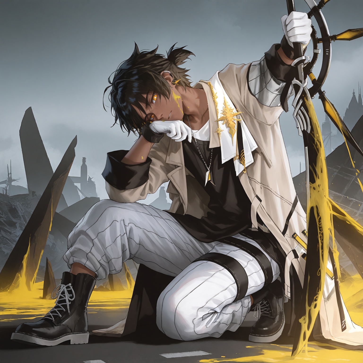 1boy,  solo,  thorns \(arknights\) on Tensor.Art