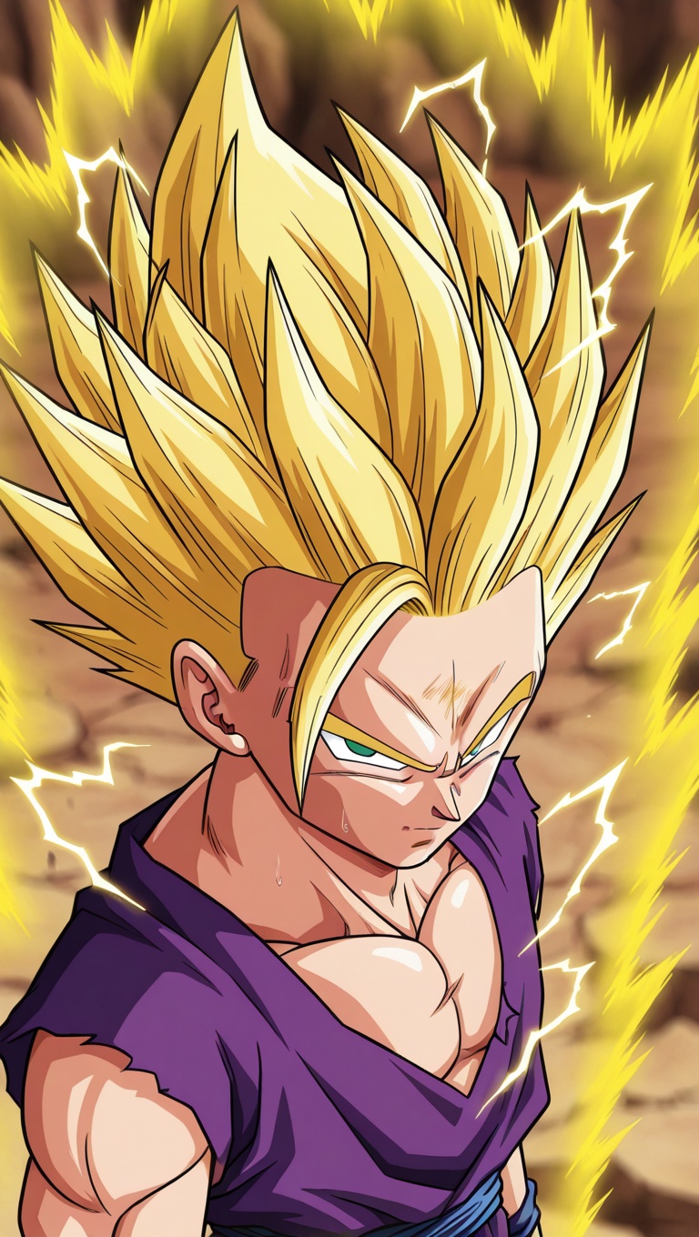 gohan_ssj2,  blue electricity ,  1boy on Tensor.Art
