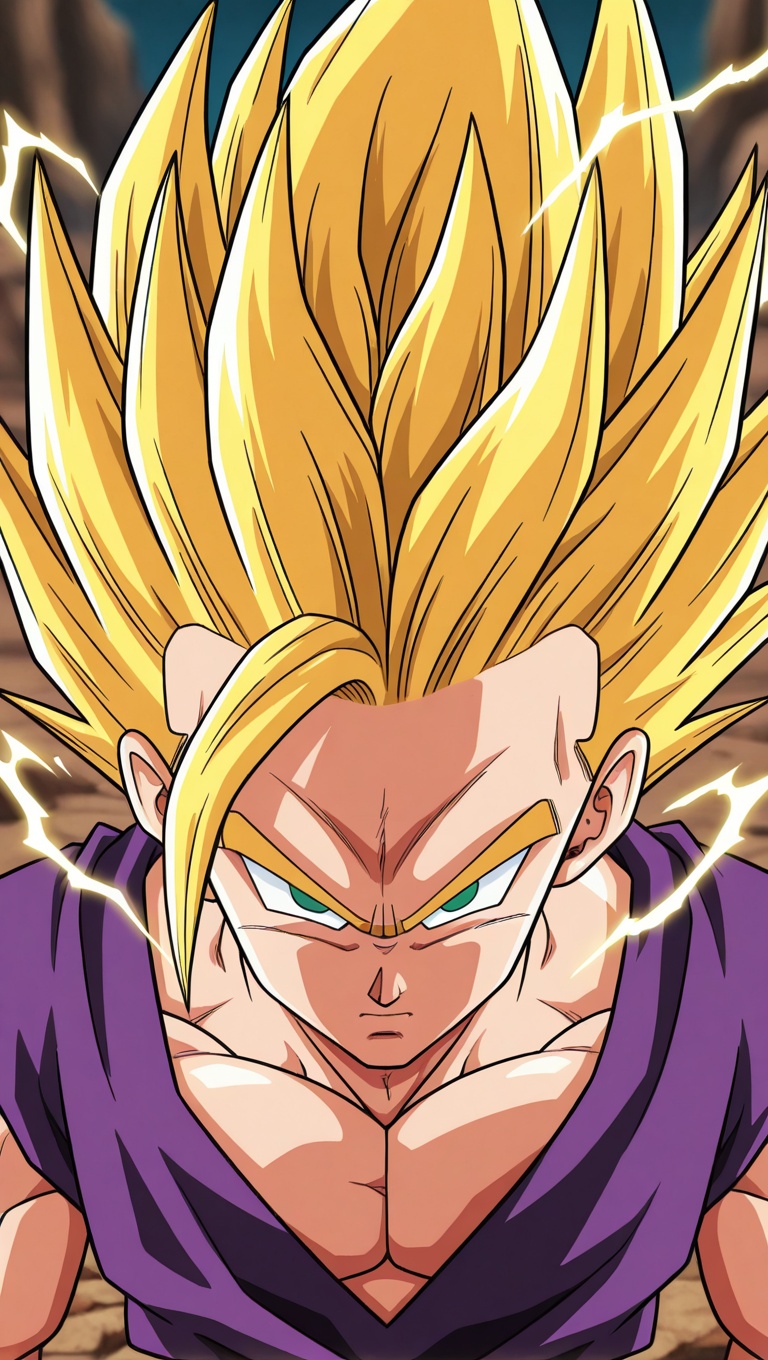 gohan_ssj2,  blue electricity ,  1boy on Tensor.Art
